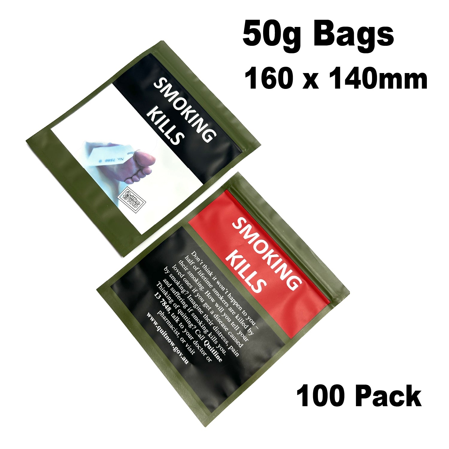 Bag 50g 160x140mm available from Brown Bear Brisbane