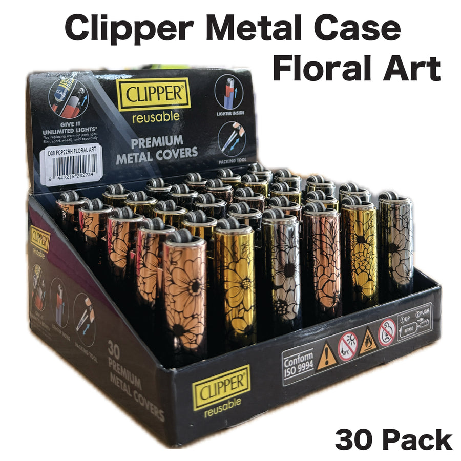 Lighter Clipper Metal Case Floral Art available from Brown Bear Brisbane