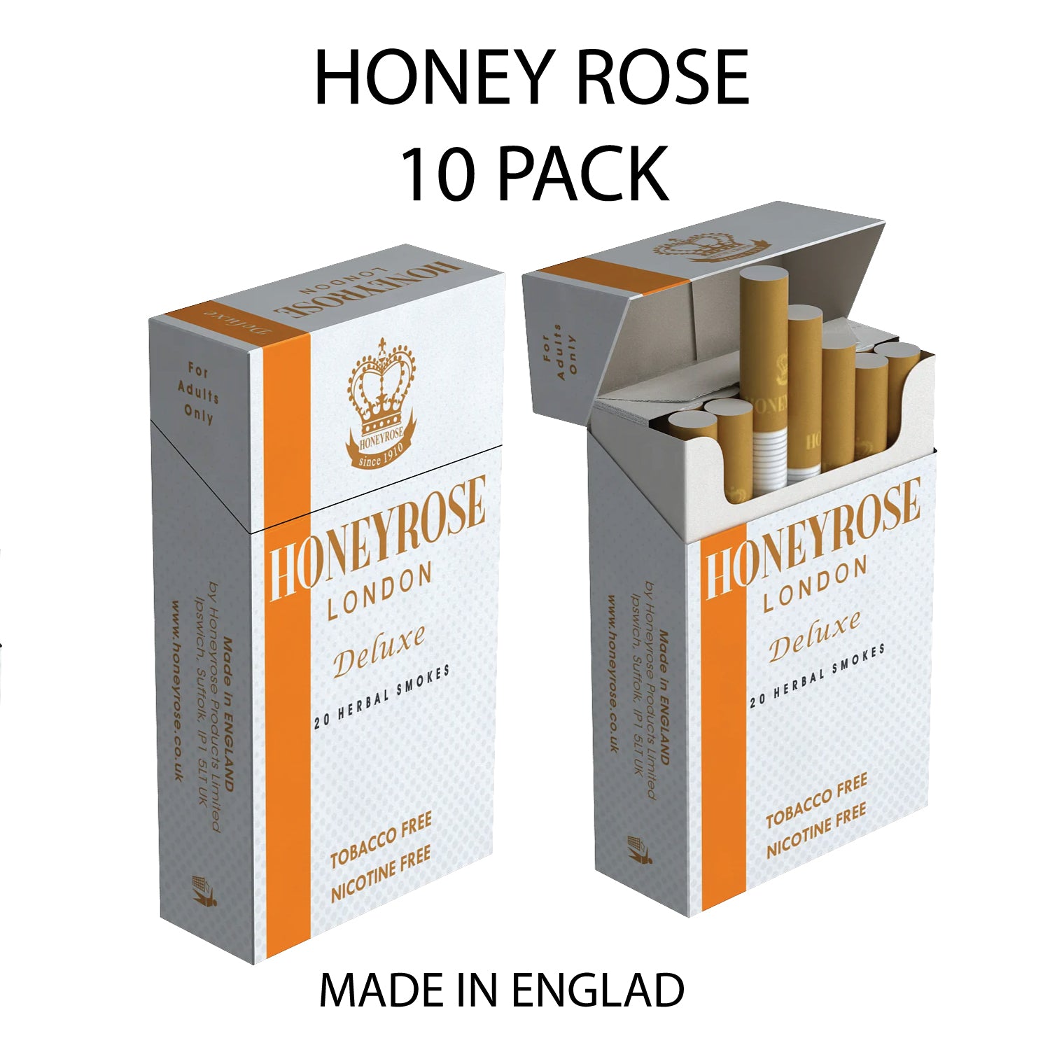 HONEY ROSE Deluxe Herbal Cigarette available from Brown Bear Brisbane