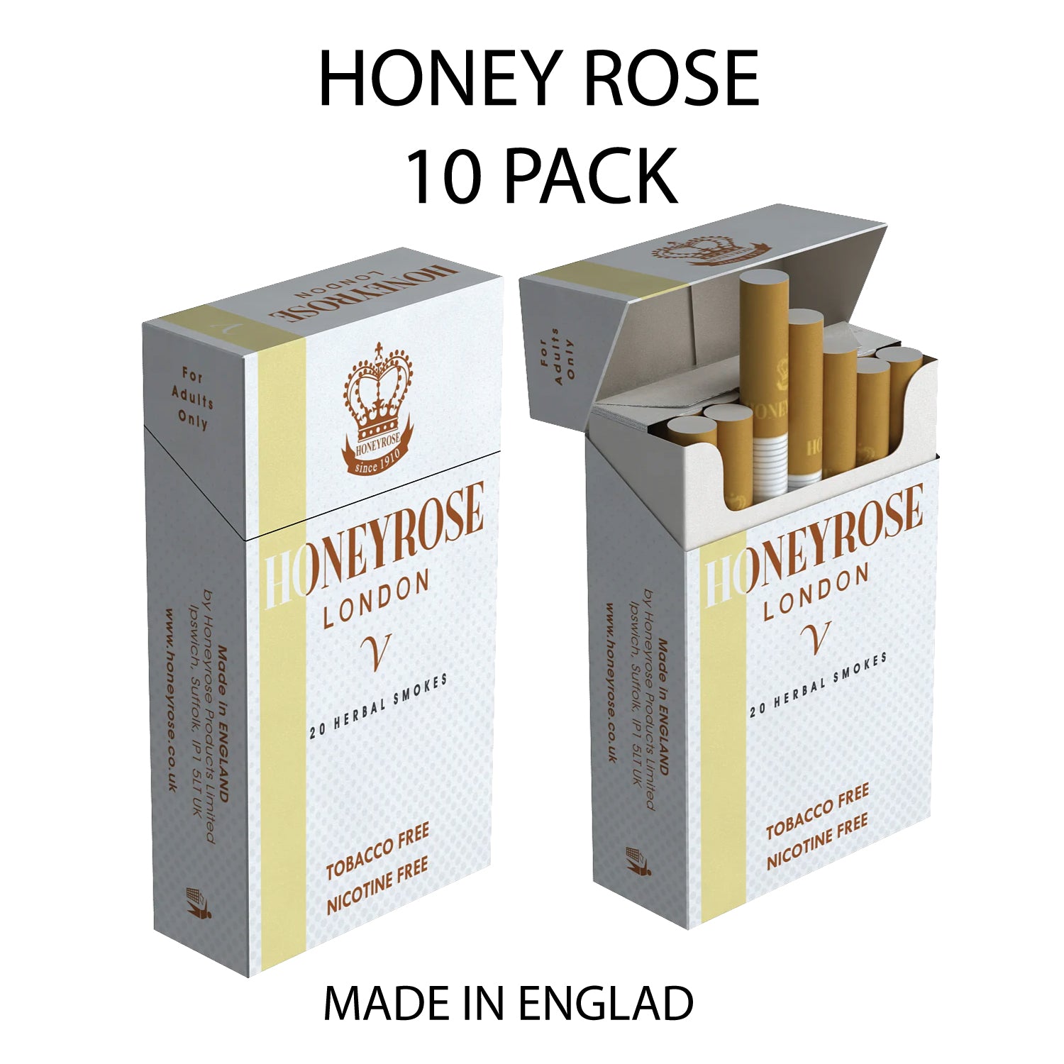 HONEY ROSE V Herbal Cigarette available from Brown Bear Brisbane