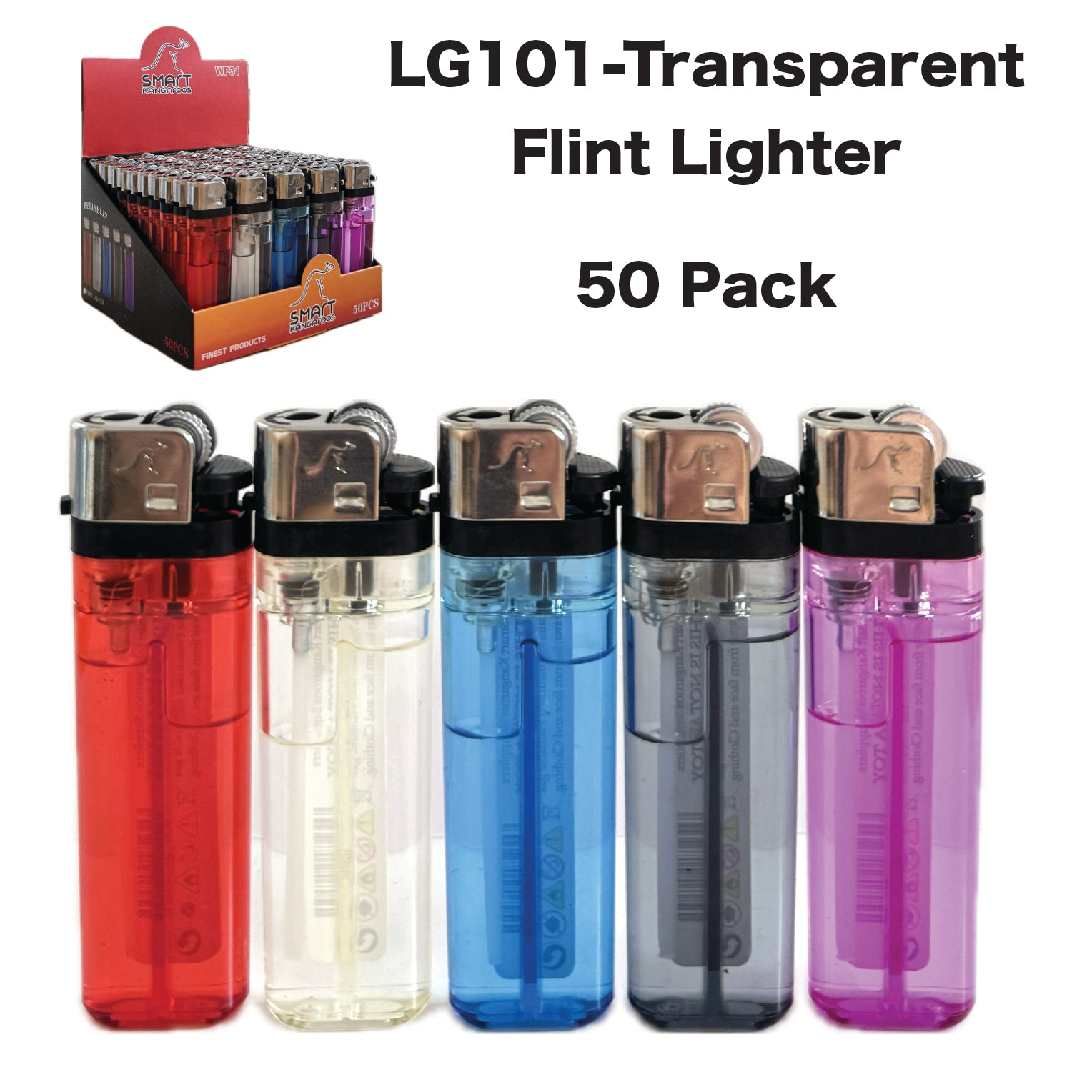 Lighter LG101C Flint Transparent available from Brown Bear Brisbane