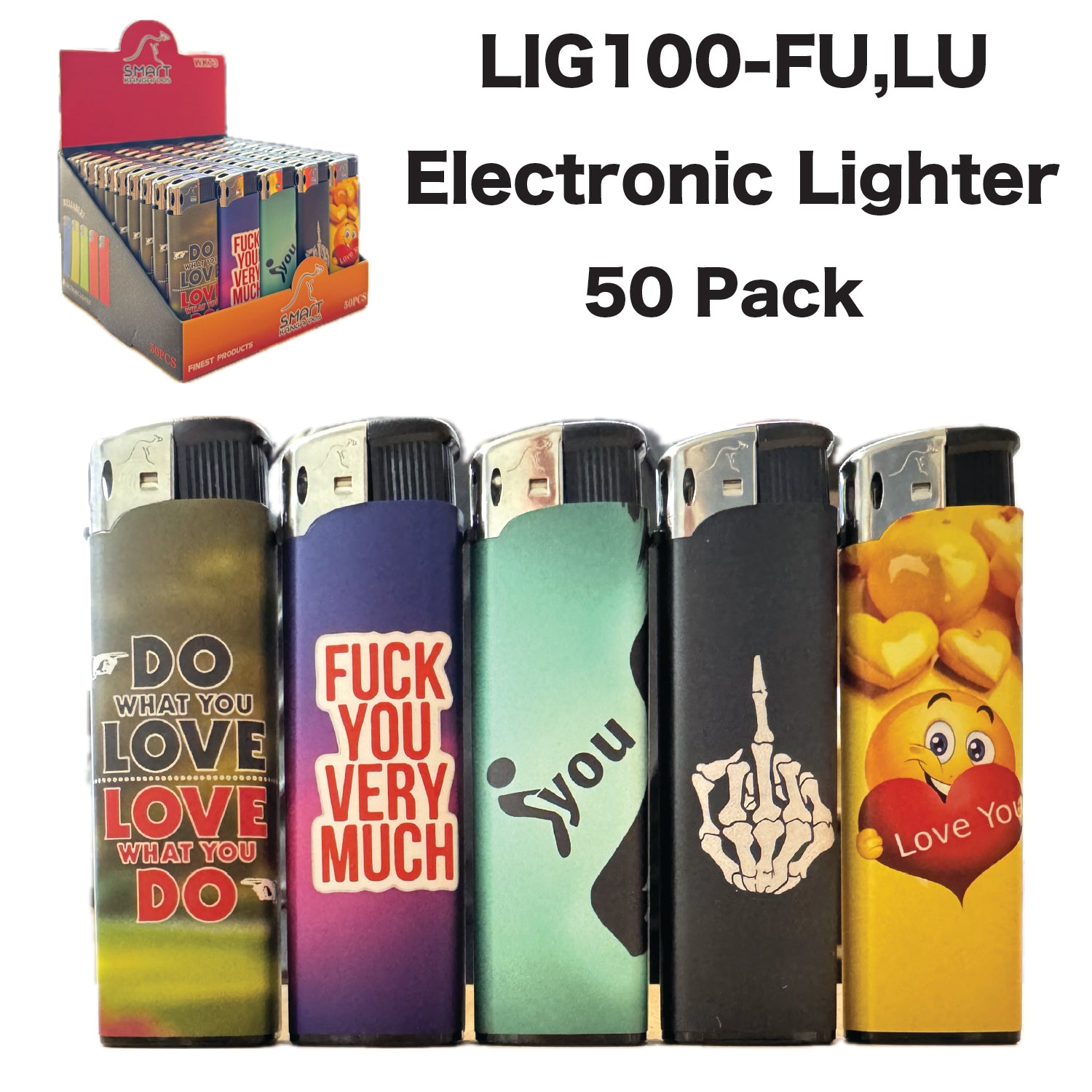 Lighter Sparky LG100H Fuck You Love you available from Brown Bear Brisbane