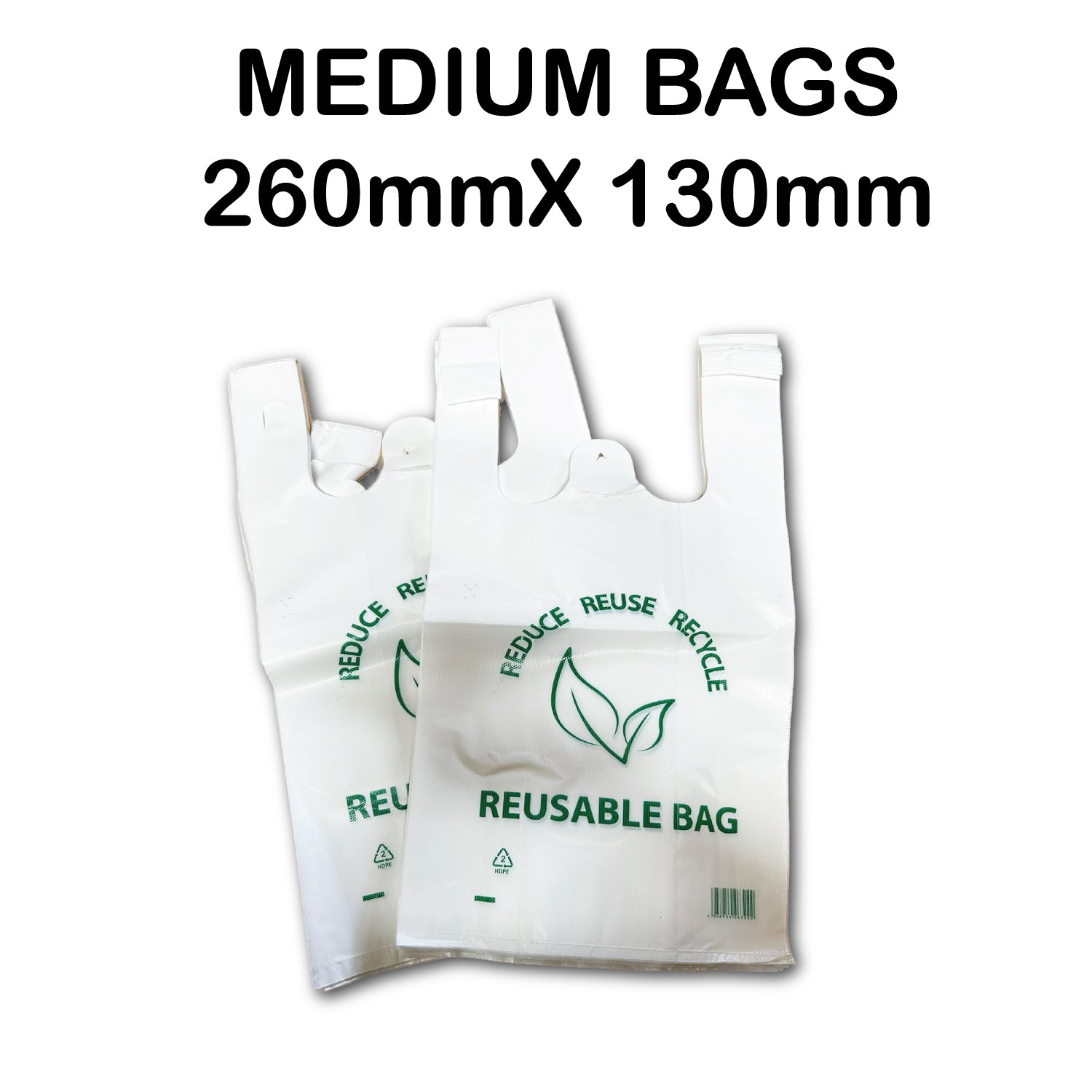 Bag Shopping 9kg MEDIUM 700pc WHITE available from Brown Bear Brisbane