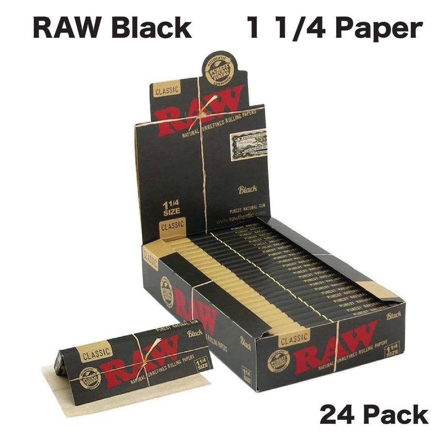 Raw Black 1 1/4 Paper Only available from Brown Bear Brisbane