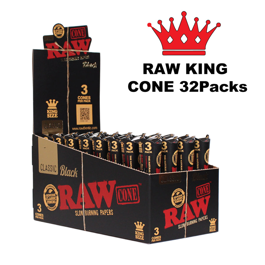 Raw Cones Black King 3 Pack available from Brown Bear Brisbane