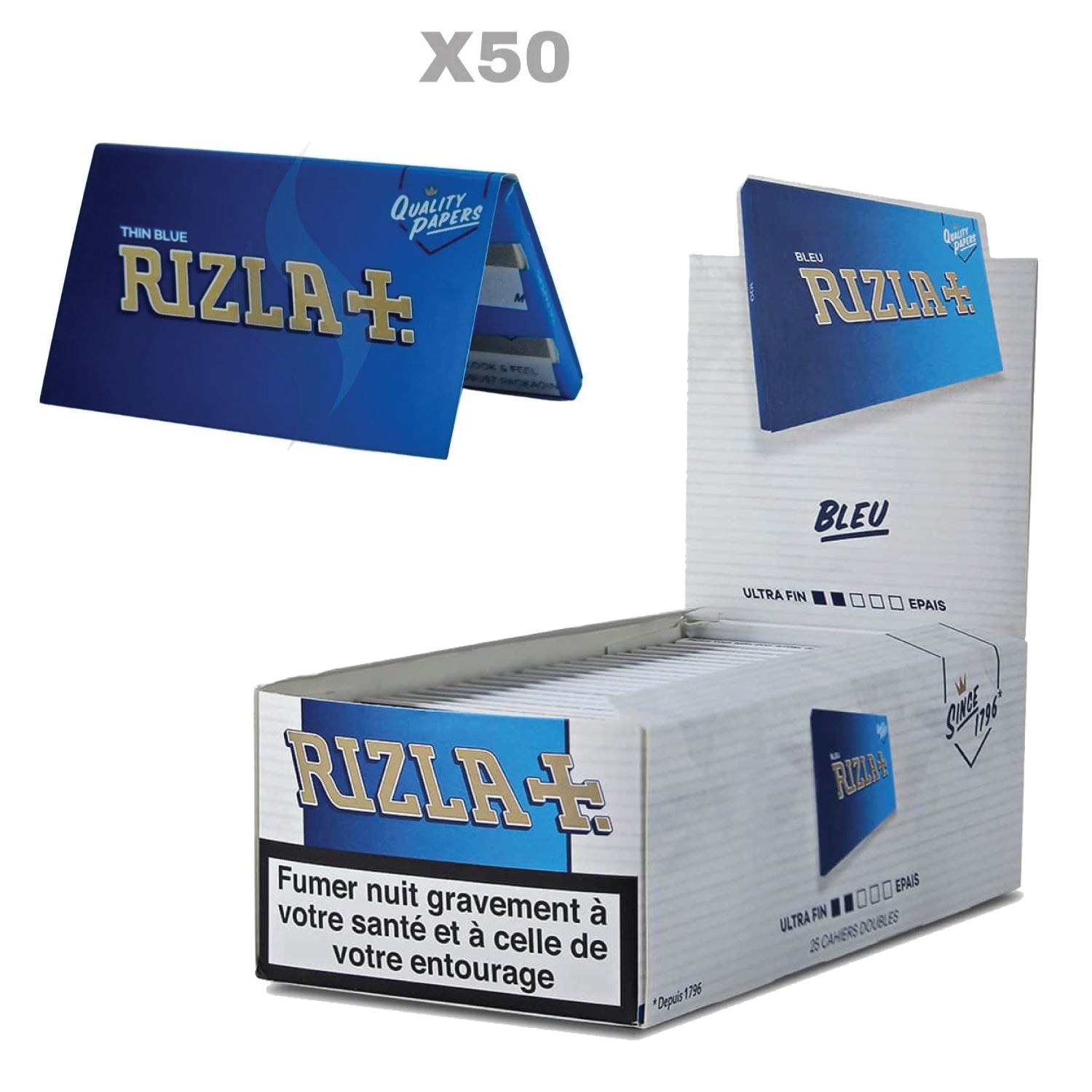 Paper Rizla Blue Double available from Brown Bear Brisbane