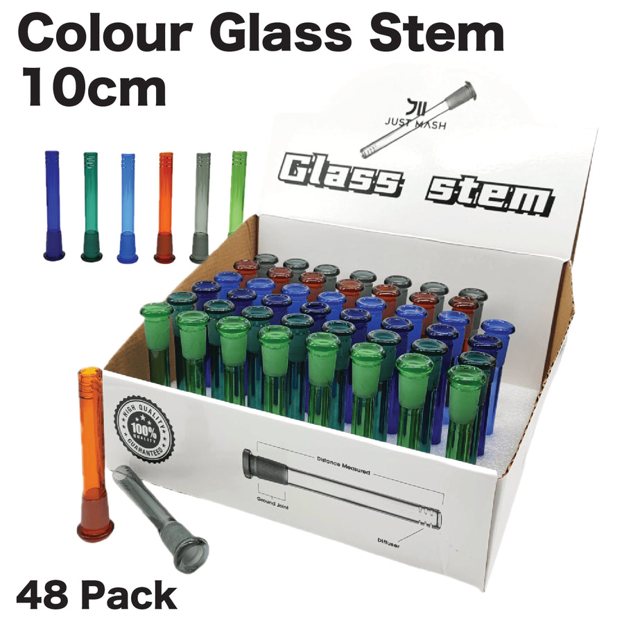 Stem glass Colour Stem10C 18mm Socket 10cm available from Brown Bear Brisbane