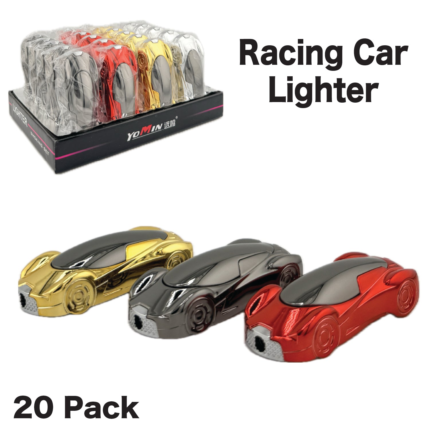 Lighter YM112 Racing Car x 20 Lighters available from Brown Bear Brisbane