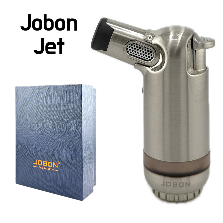 JOBON Jet Flame Lighter – Nickel (Model ZB182) available from Brown Bear Brisbane