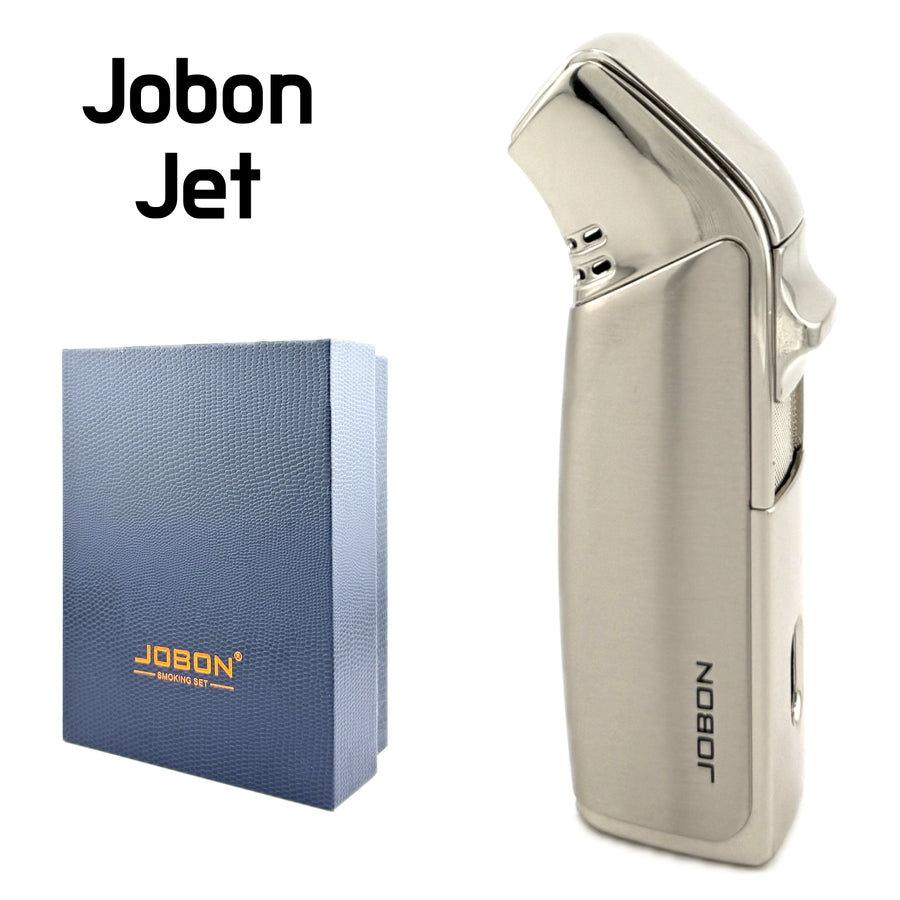 JOBON Jet Flame Lighter – Nickel (Model ZB195) available from Brown Bear Brisbane