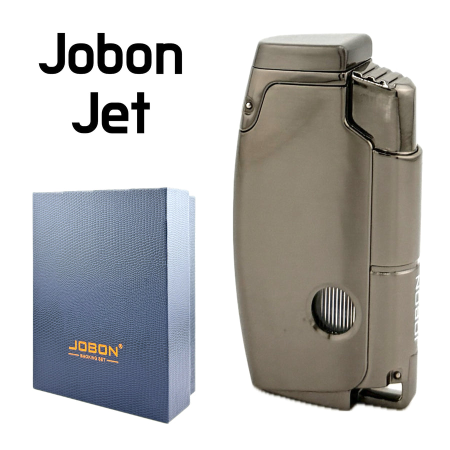 JOBON Jet Flame Lighter – Black Nickel (Model ZB212-BKNCK) available from Brown Bear Brisbane
