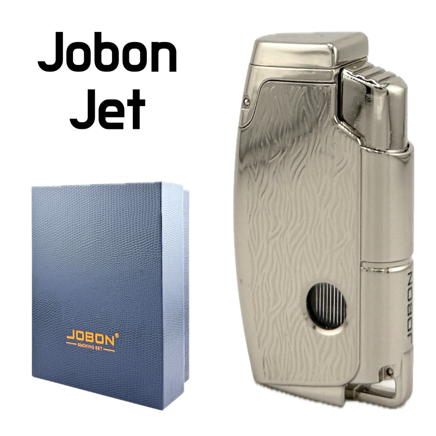 JOBON Jet Flame Lighter – Nickel (Model ZB212) available from Brown Bear Brisbane