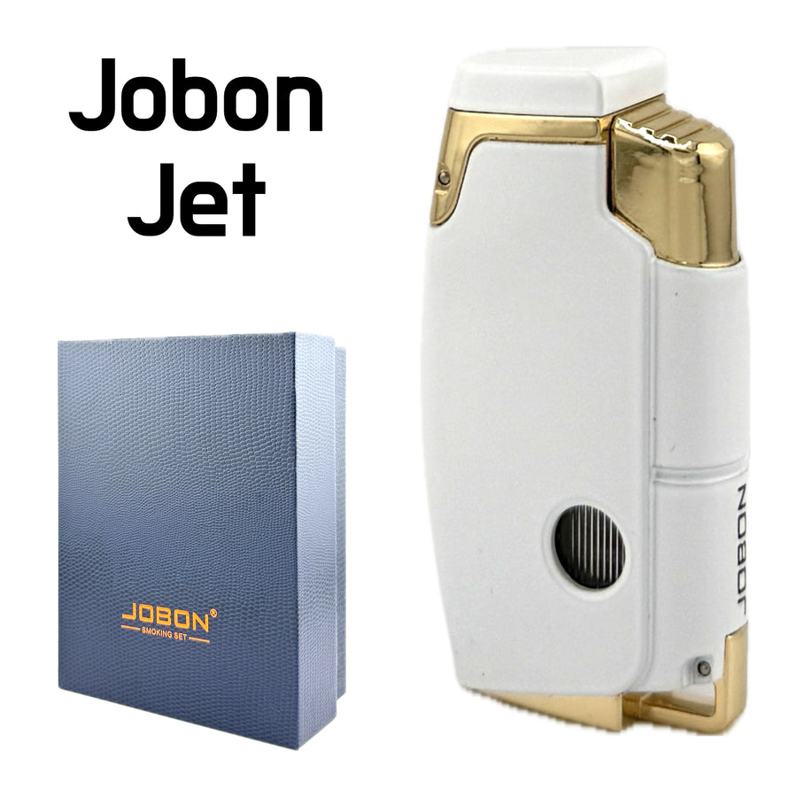 JOBON Jet Flame Lighter – White (Model ZB212) available from Brown Bear Brisbane