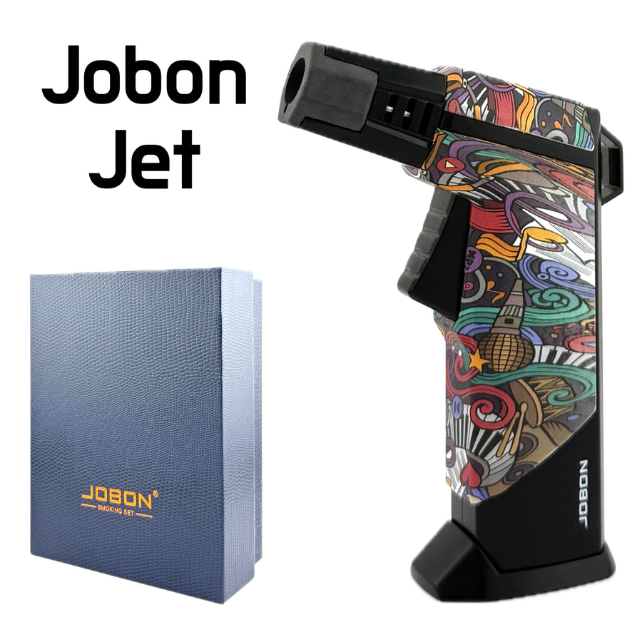 JOBON Jet Flame Lighter – Black (Model ZB326) available from Brown Bear Brisbane