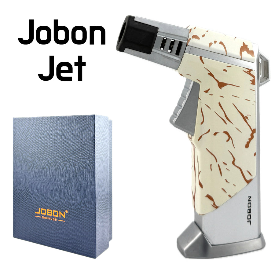 JOBON Jet Flame Lighter – White (Model ZB326) available from Brown Bear Brisbane
