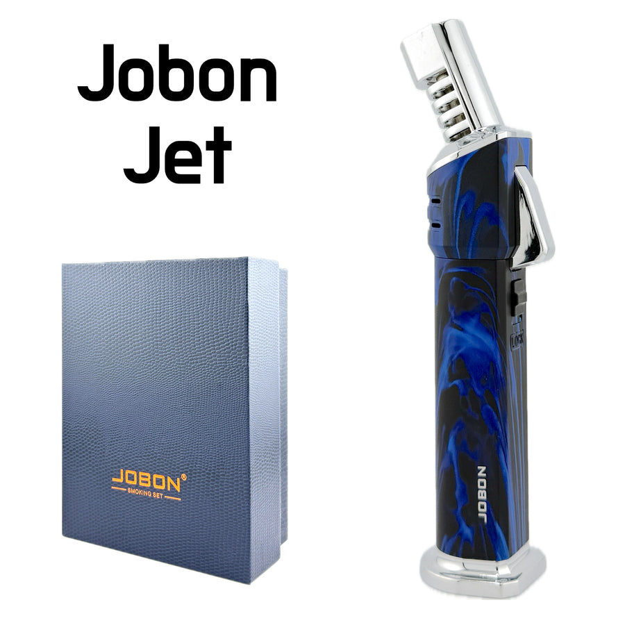JOBON Jet Flame Lighter – Blue (Model ZB327) available from Brown Bear Brisbane
