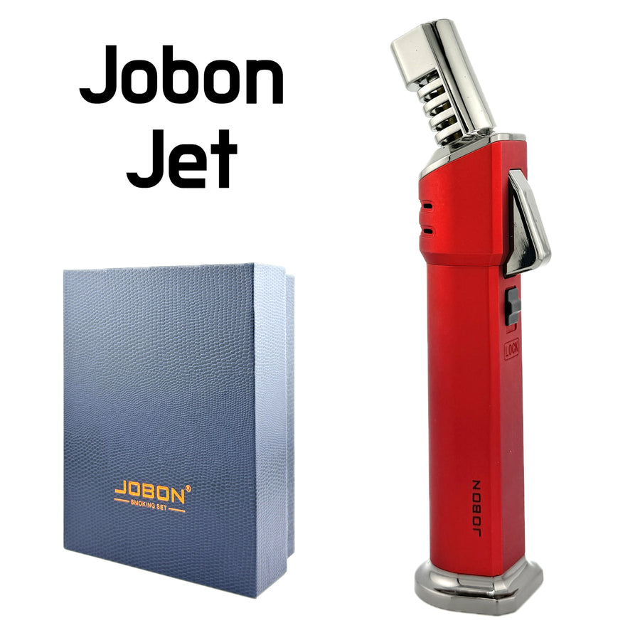 JOBON Jet Flame Lighter – Red (Model ZB327) available from Brown Bear Brisbane