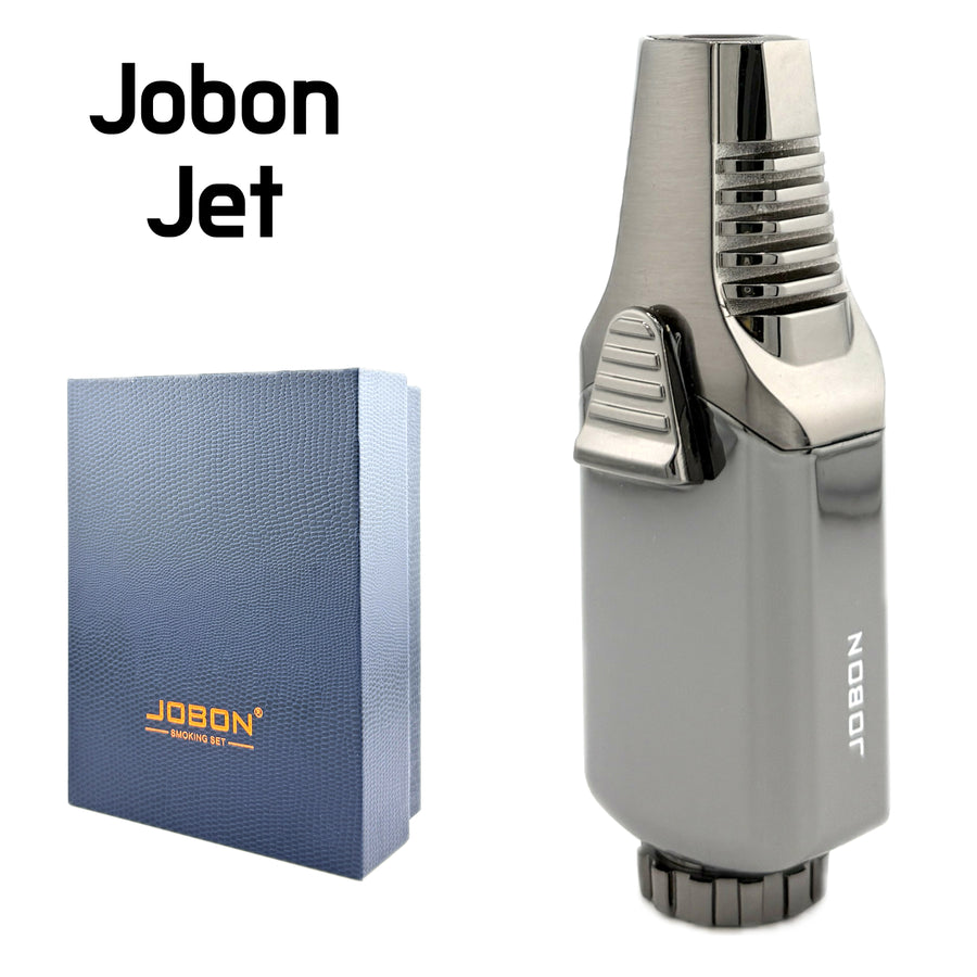 JOBON Jet Flame Lighter – Black Nickel (Model ZB507-BKNCK) available from Brown Bear Brisbane