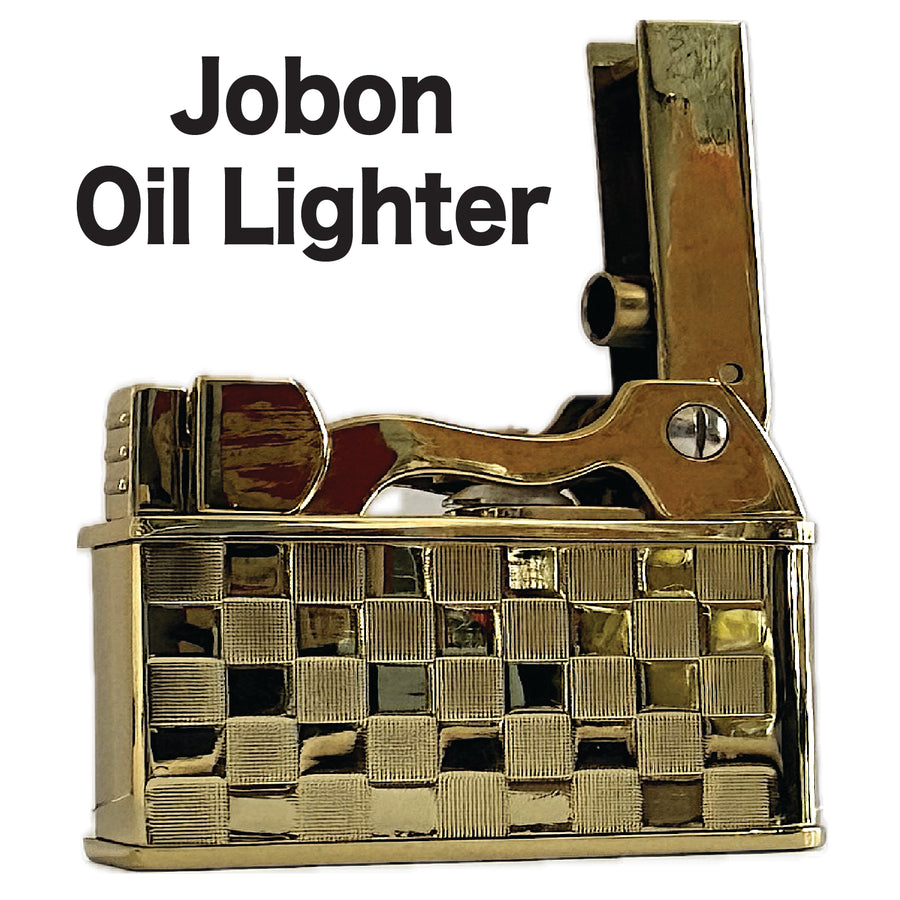 Jobon ZB612 Gold Grid Oil Lighter — product view 2 | Brown Bear Brisbane