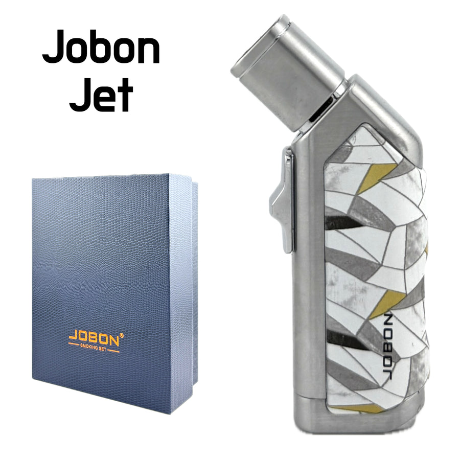 JOBON Jet Flame Lighter – White (Model ZB665) available from Brown Bear Brisbane