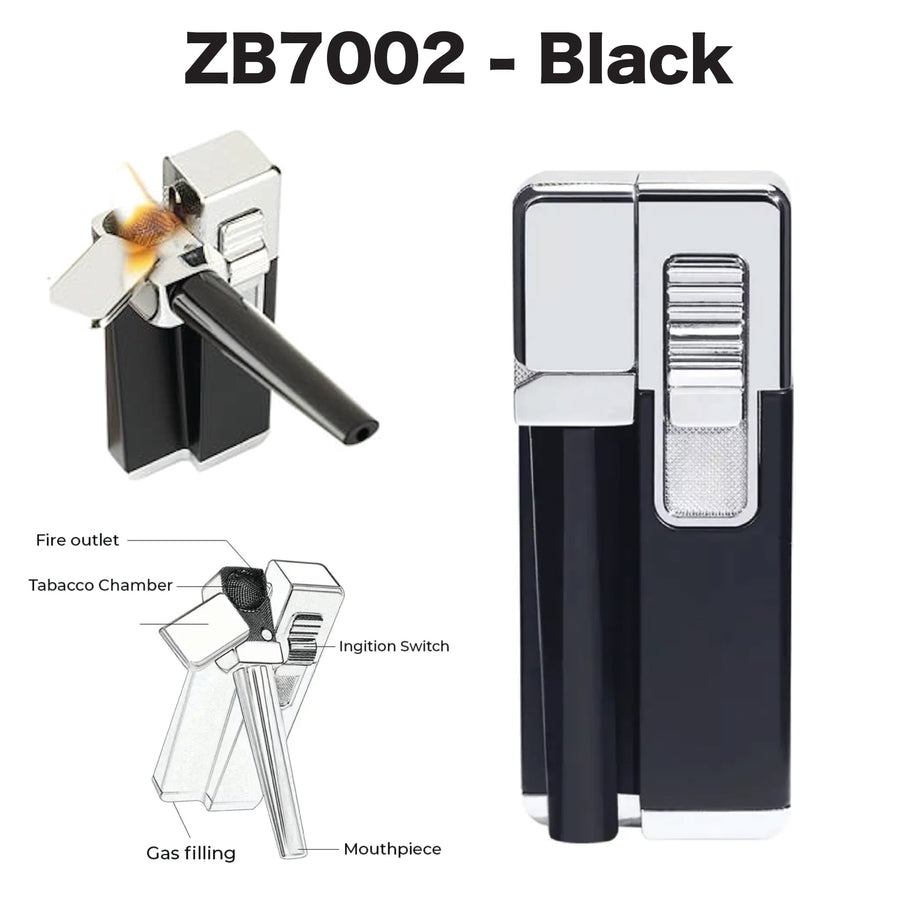 Jobon ZB7002 Black Pipe Lighter available from Brown Bear Brisbane