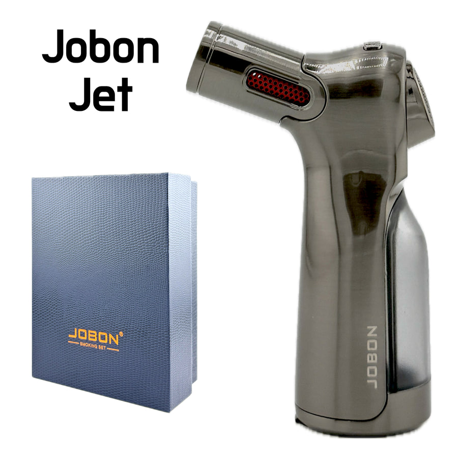JOBON Jet Flame Lighter – Nickel (Model ZB8007-BKNCK) available from Brown Bear Brisbane