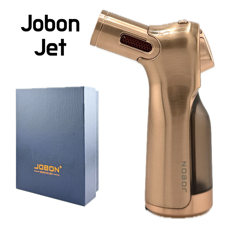 JOBON Jet Flame Lighter – Gold (Model ZB8007) available from Brown Bear Brisbane