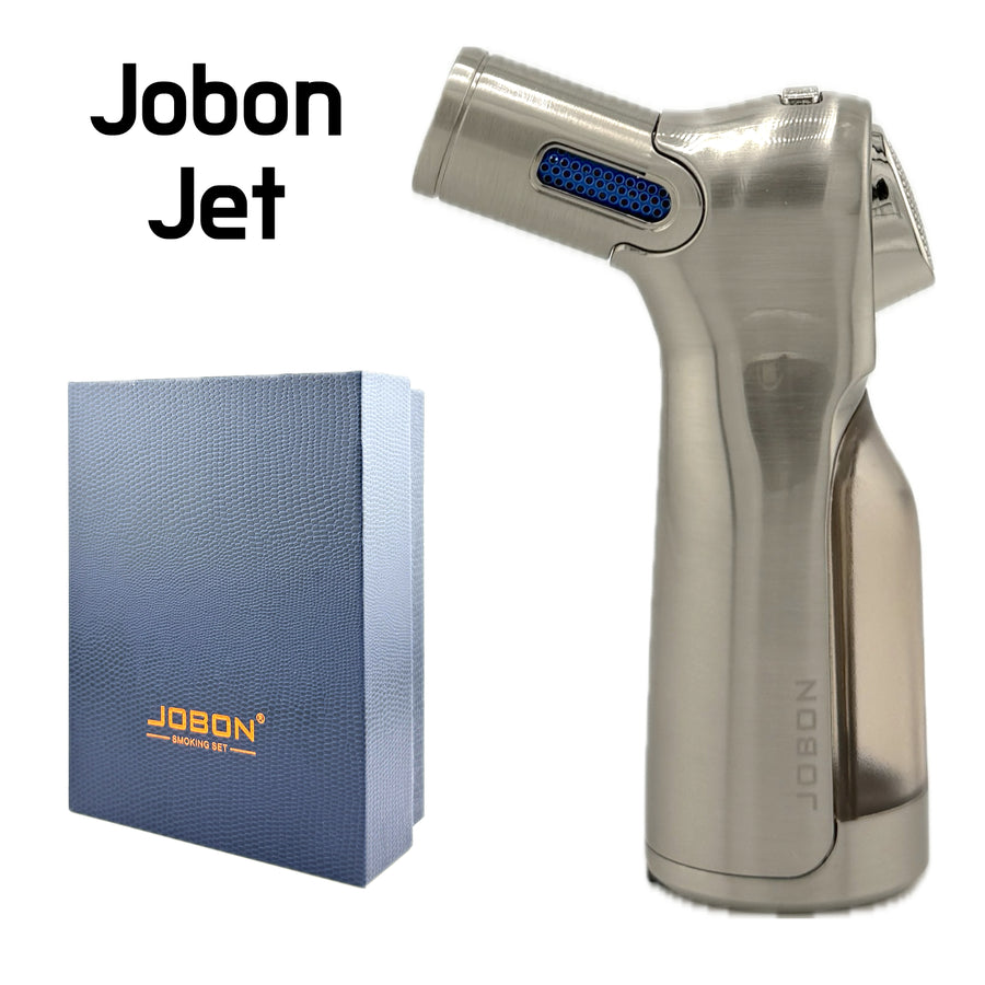 JOBON Jet Flame Lighter – Nickel (Model ZB8007) available from Brown Bear Brisbane