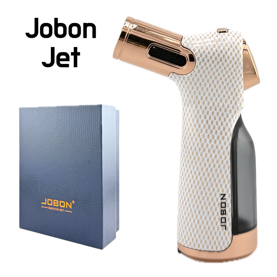 JOBON Jet Flame Lighter – White (Model ZB8007) available from Brown Bear Brisbane