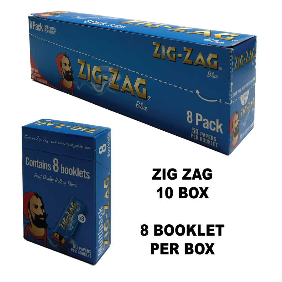 Paper Zig Zag Blue 8 Pack available from Brown Bear Brisbane