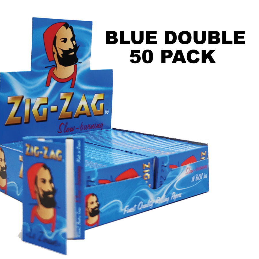 Paper Zig Zag Blue Double available from Brown Bear Brisbane