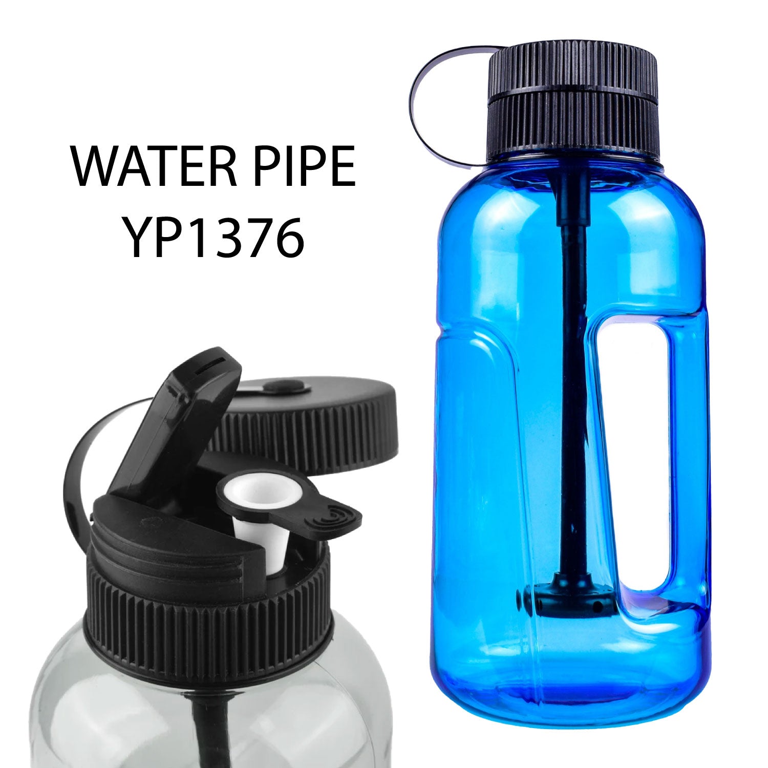 Water Pipe BLUE Large Bottle 25cm available from Brown Bear Brisbane