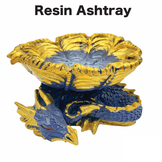 Ashtray ASH13 Resin Gold Dragon available from Brown Bear Brisbane