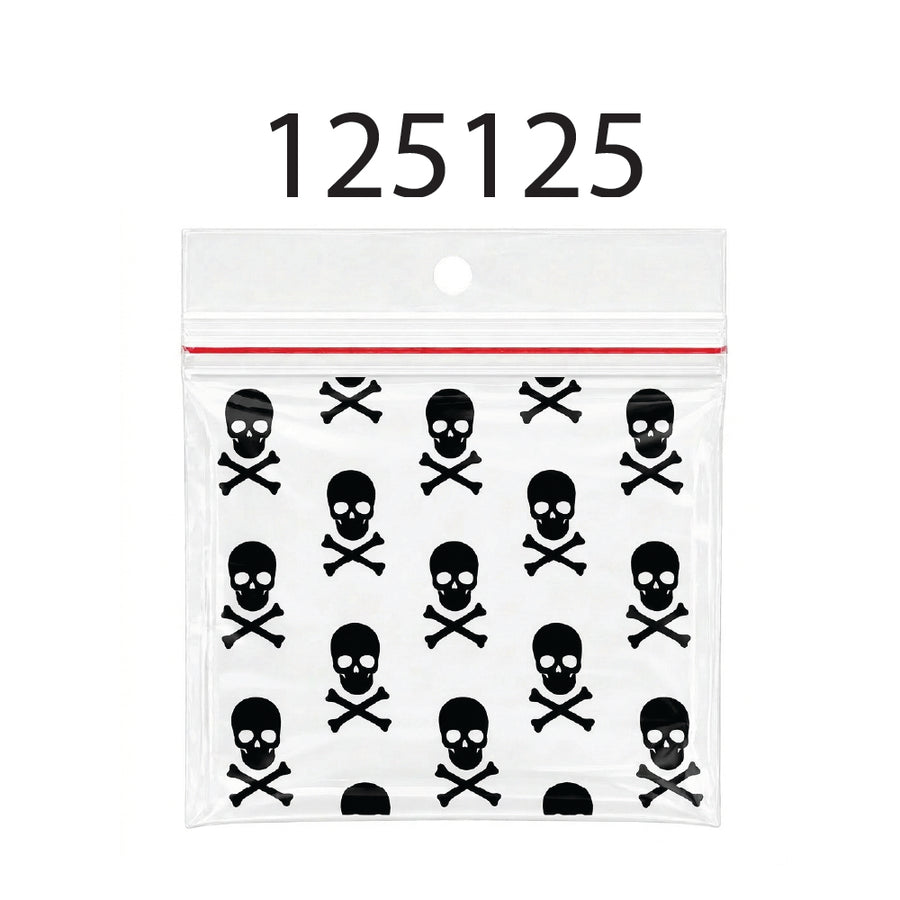 Ziplock Apple Bag 125125 Skull available from Brown Bear Brisbane