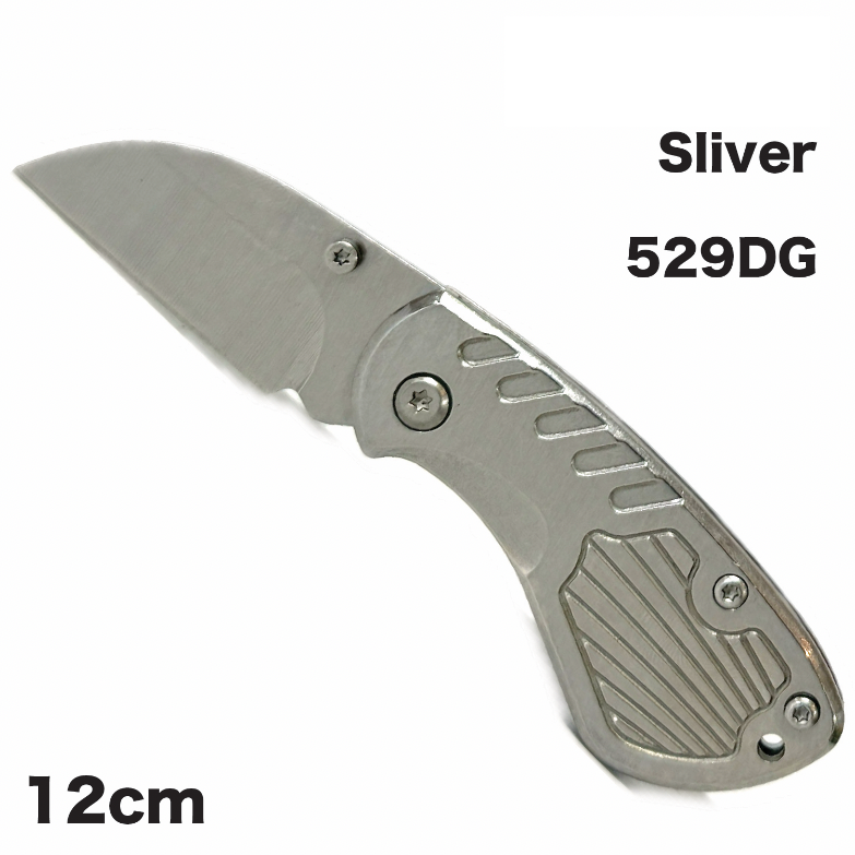Knife 529DG Full Metal Silver 12cm available from Brown Bear Brisbane