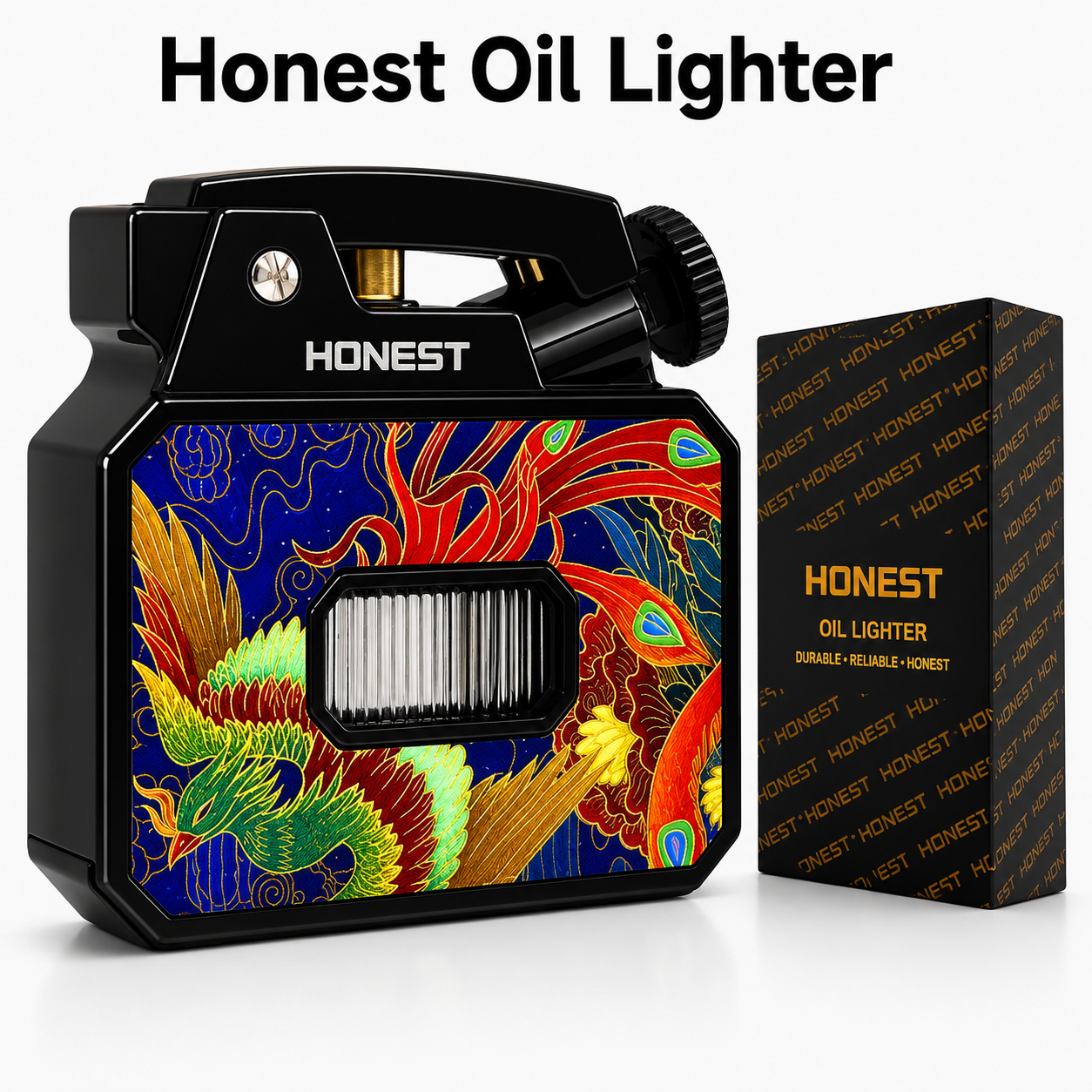 Lighter Honest Black Phonix Oil Lighter available from Brown Bear Brisbane
