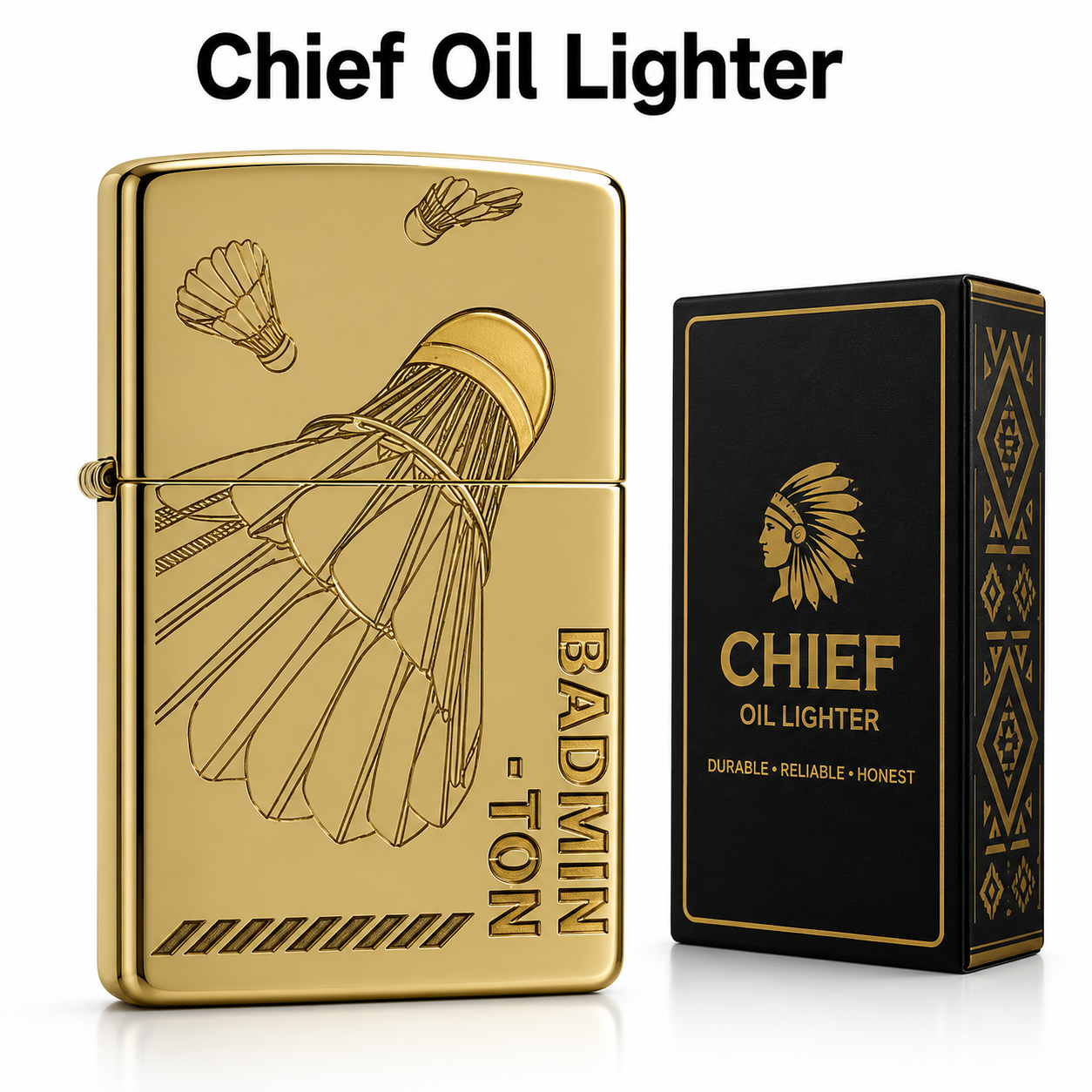 Lighter Chief Badminton Oil Lighter available from Brown Bear Brisbane