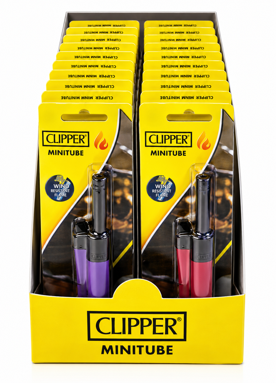 Lighter – CLIPPER Mini Tube Matte Grad Blister available from Brown Bear Brisbane