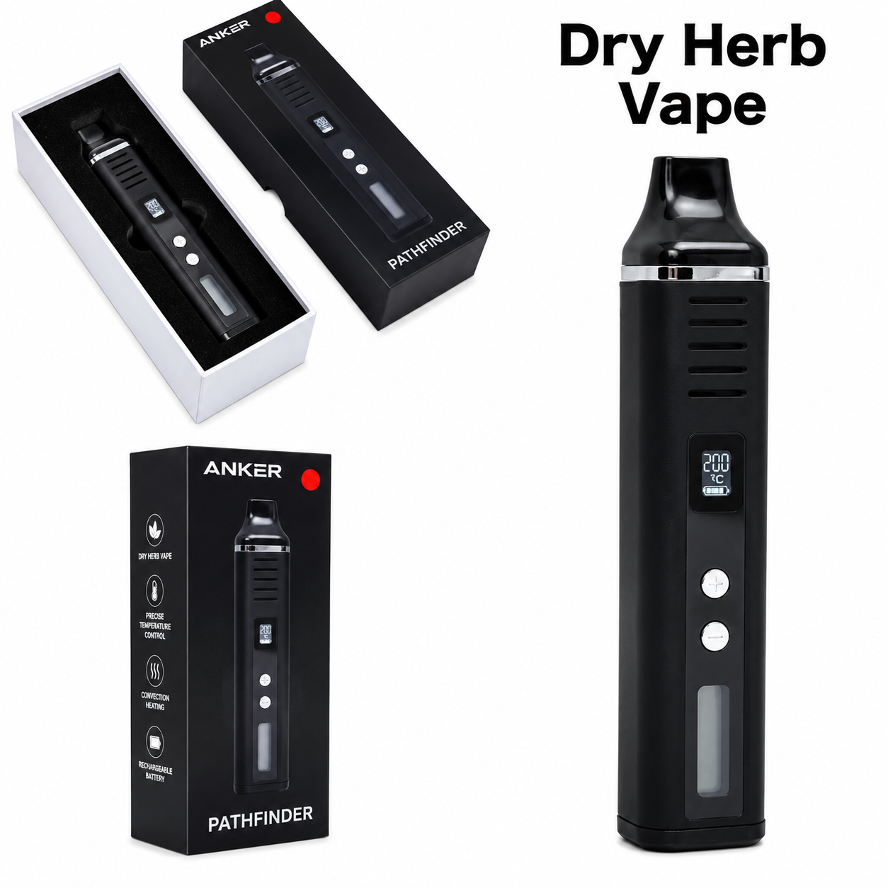 Dry Herb Vaporiser DH1-Black available from Brown Bear Brisbane