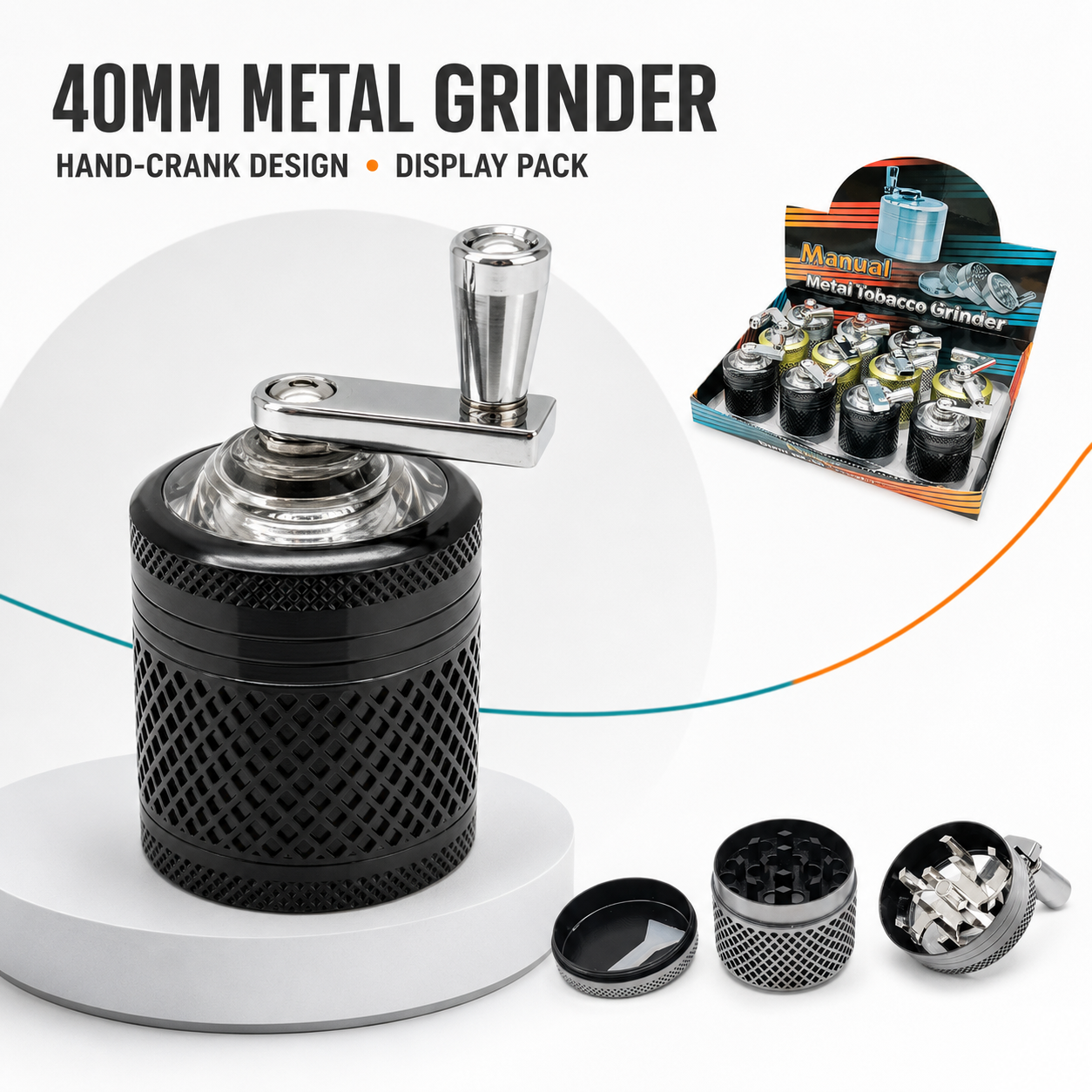Grinder Metal G35 40mm Handle 3 Layers available from Brown Bear Brisbane