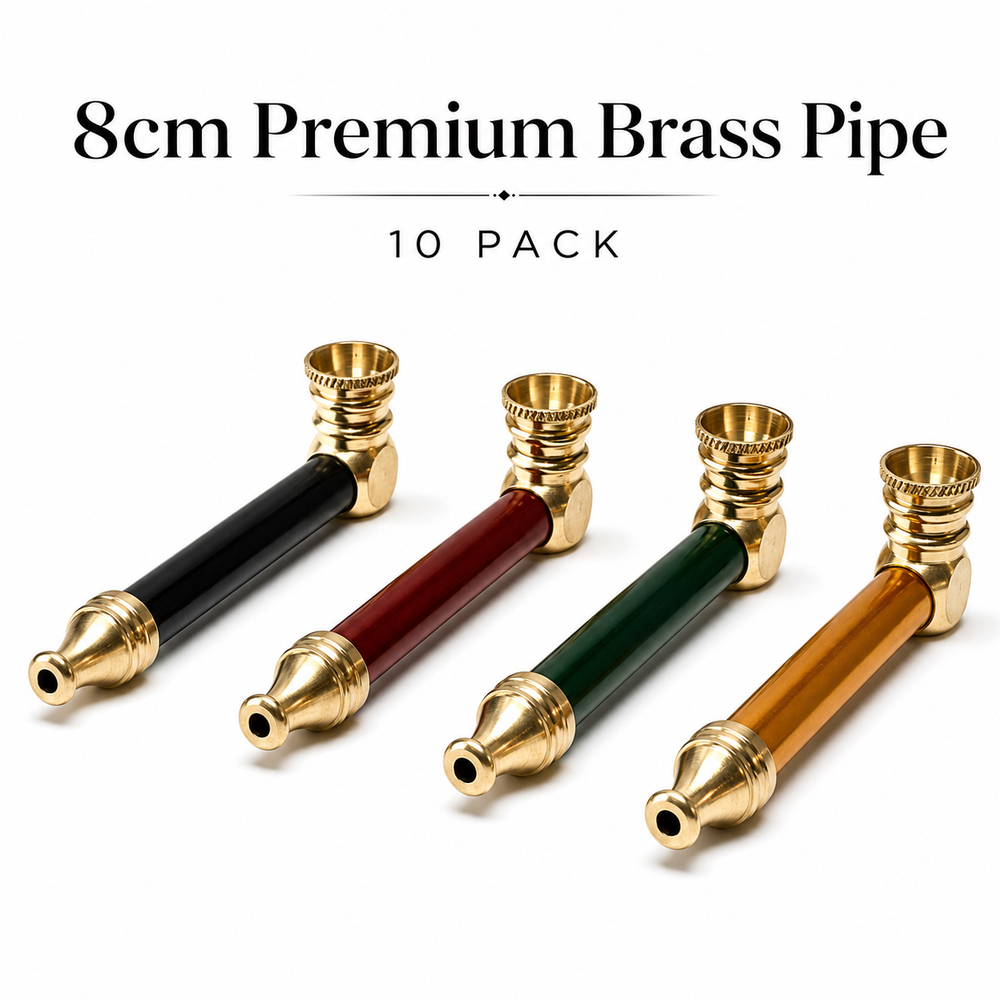 Pipe Metal Brass 8cm available from Brown Bear Brisbane