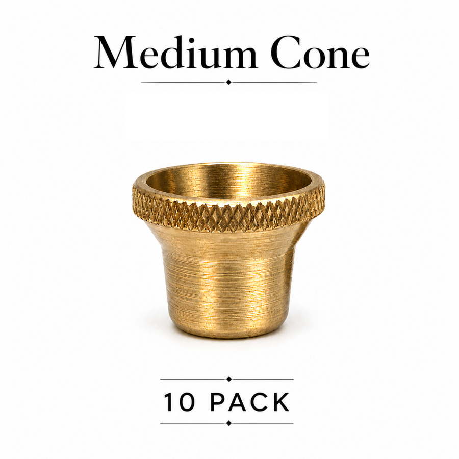 Cone Metal Brass Medium available from Brown Bear Brisbane