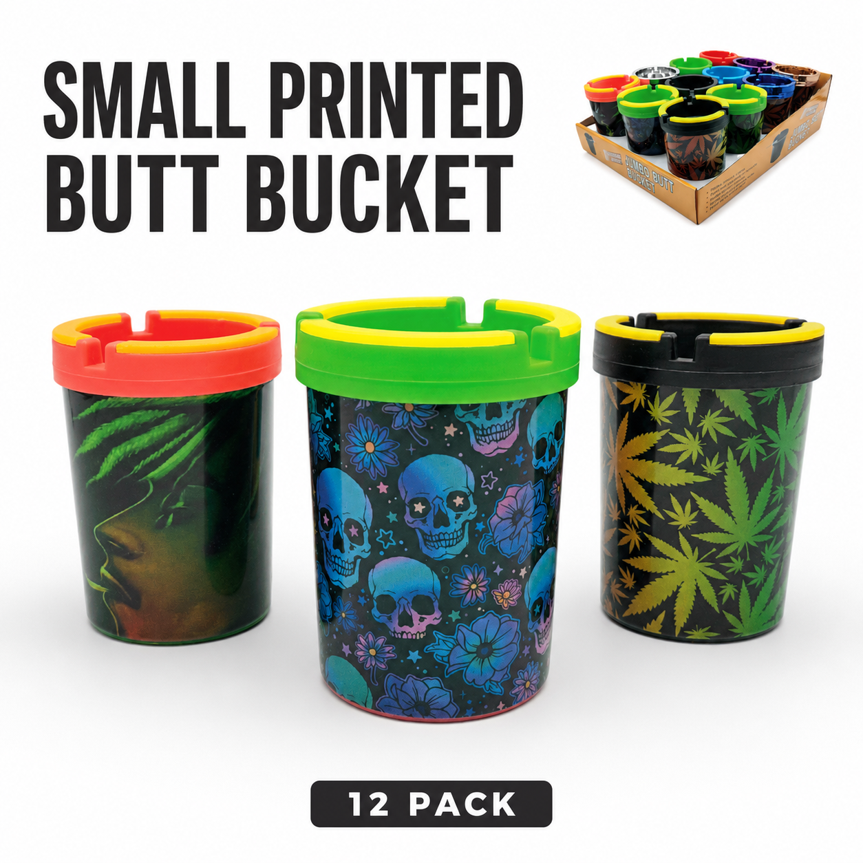Ashtray Butt Bucket Small Printed available from Brown Bear Brisbane