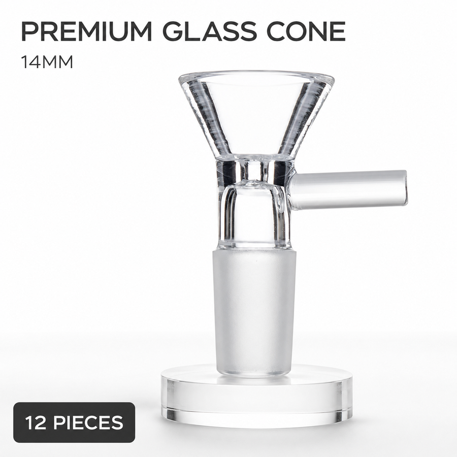 Cone Glass YP1031 14mm Plain available from Brown Bear Brisbane
