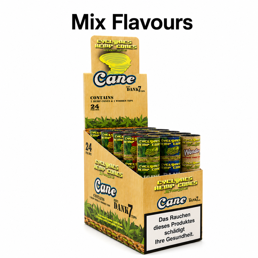 Papers Cyclone Hemp Wraps Mixed Flavours — product view 2 | Brown Bear Brisbane