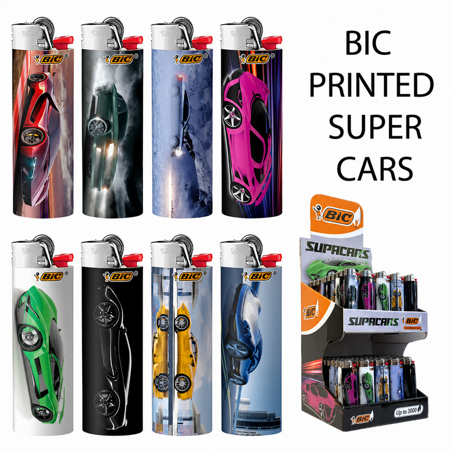 Lighter – BIC Printed Supercar 2 Tiers available from Brown Bear Brisbane