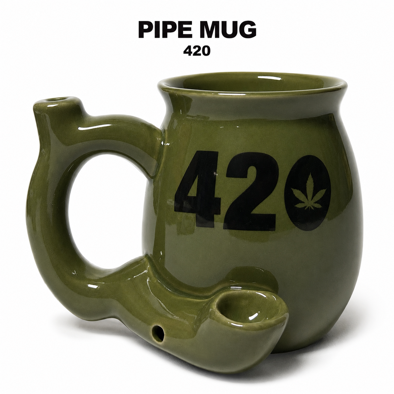Mug Pipe YP1196 / LI1801E Green 420 available from Brown Bear Brisbane