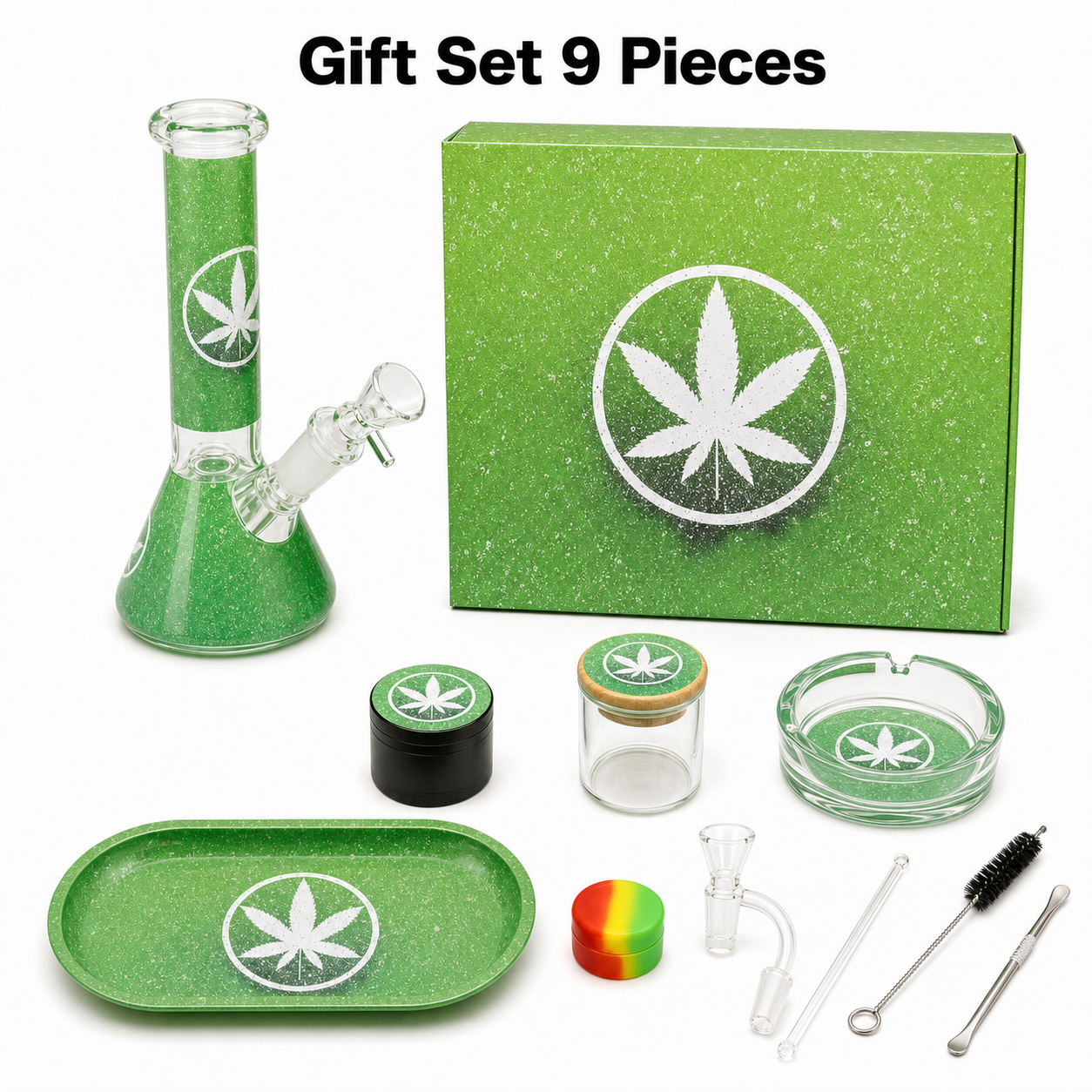 Gift Set WP2140 9 Piece Set Green Leaf available from Brown Bear Brisbane